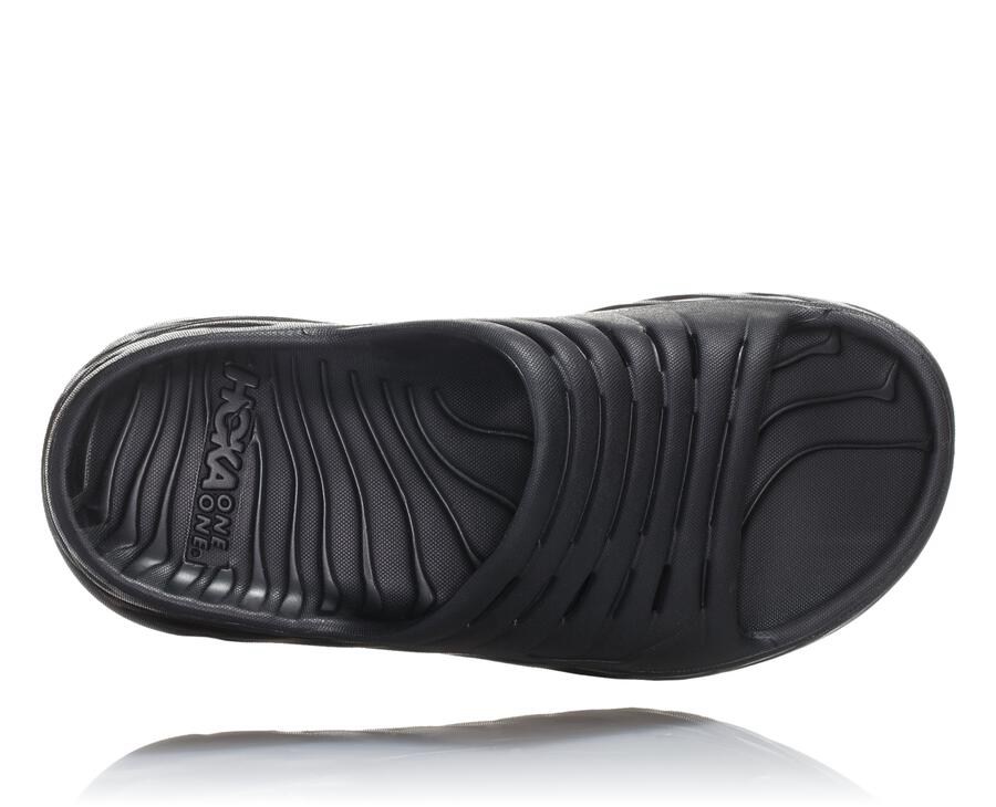 Hoka One One Mens Slide - ORA Recovery - Black - YQIZ57103